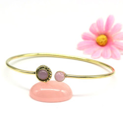 Bracelet jonc doré pierres...