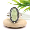 Bague argent bohème pierre préhnite