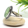 Bague préhnite en argent