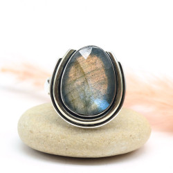 Bague argent labradorite...