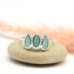 Bague argent fine et...