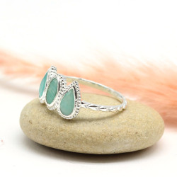 Bague amazonite en argent