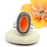 Bague cornaline allongée