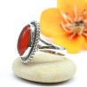 Bague argent pierre orange
