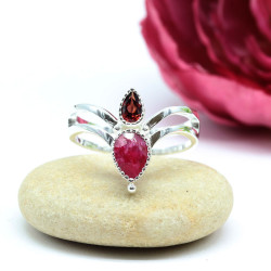 Bague argent diadème pierre...