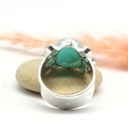 Bague amazonites en argent