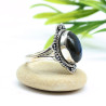 Bague travaillée en argent pierre labradorite