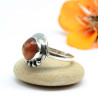 Bague argent pierre orange