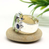 Bague pierres naturelles en argent épaisse