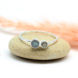 Bague labradorite en argent
