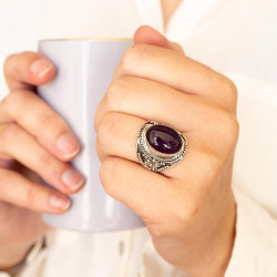 Bague argent et pierre...