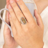 Bague argent pierre unakite