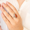 Bague cornaline en argent allongée