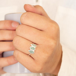 Bague argent fine pierres...