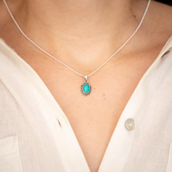 Pendentif turquoise en...