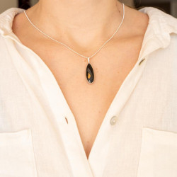 Pendentif argent pierre...