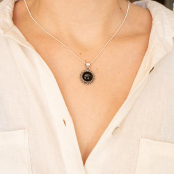 Pendentif argent soleil...