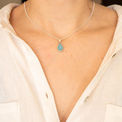 Pendentif argent pierre...