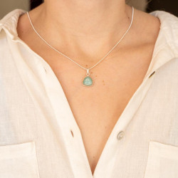 Pendentif amazonite en argent