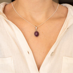 Pendentif rubis en argent