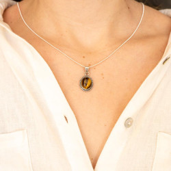 Pendentif oeil de tigre en...