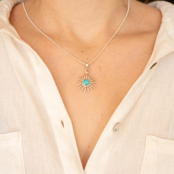 Pendentif soleil en argent...