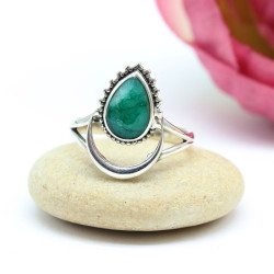 Bague argent émeraude...