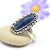 Bague indienne et cyanite taillée