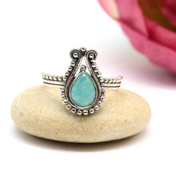 Bague argent pierre amazonite