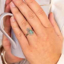 Bague fine argent et pierre...