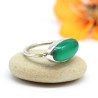 Bague agate verte en argent