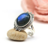 Bague ethnique pierre labradorite