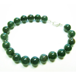 Bracelet agate verte -...