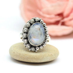 Bague argent pierre de lune...