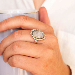 Bague pierre de lune en argent