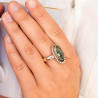 Bague en argent et cyanite