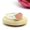 Bague fine argent pierre rose