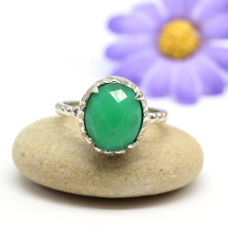 Bague pierre jade en argent