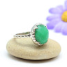 Bague argent et jade