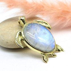 Pendentif doré tortue en...