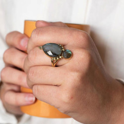Bague bohème pierre...