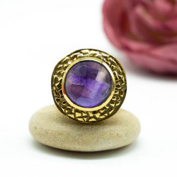 Bague laiton pierre...