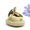 Bague bohème et labradorite naturelle