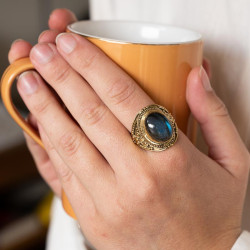Bague dorée indienne...