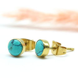 Puce d'oreille turquoise en...
