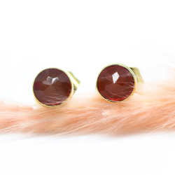 Puce d'oreille cornaline en...