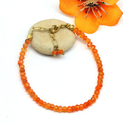 Bracelet pierre orange en...
