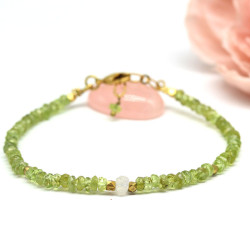 Bracelet pierres vertes en...