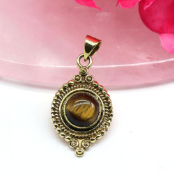 Pendentif doré pierre...