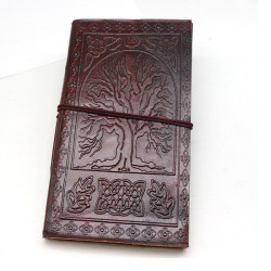 Long carnet cuir motif...